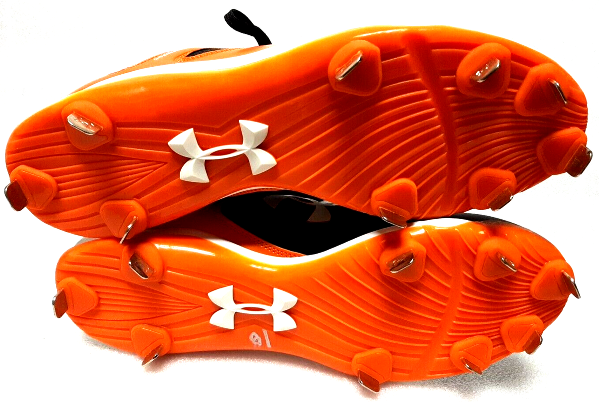 Under Armour Mens Clutch Fit Metal Baseball Cleats Orange & Black