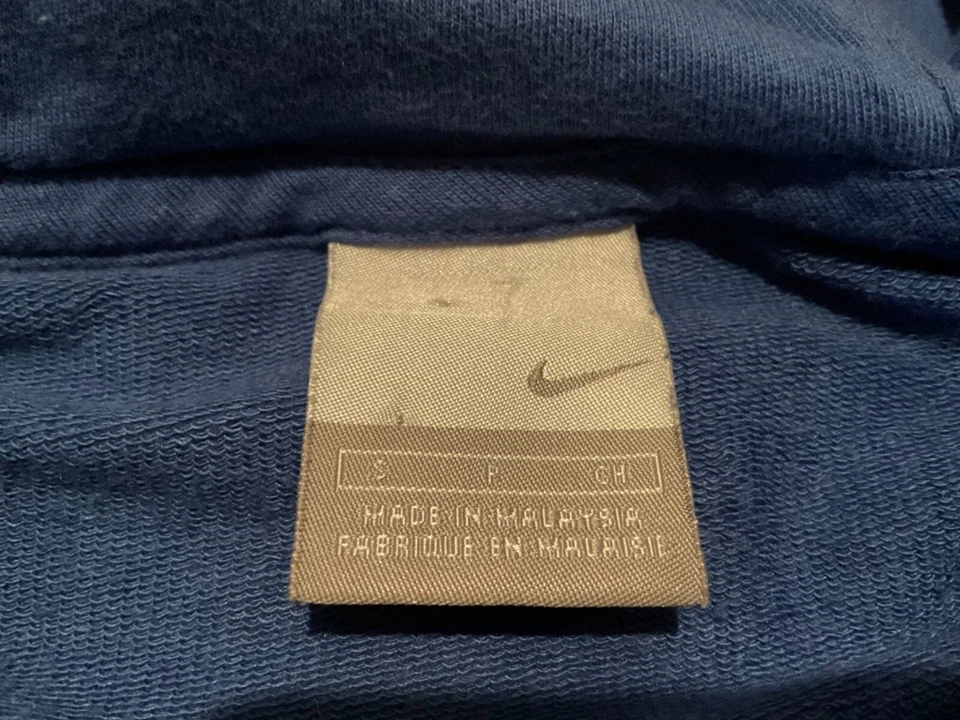VINTAGE NIKE AIR HOODIE ( WOMENS SMALL ) ZIP-UP EMBROIDERED BLUE PREOWNED - Image 4 of 4