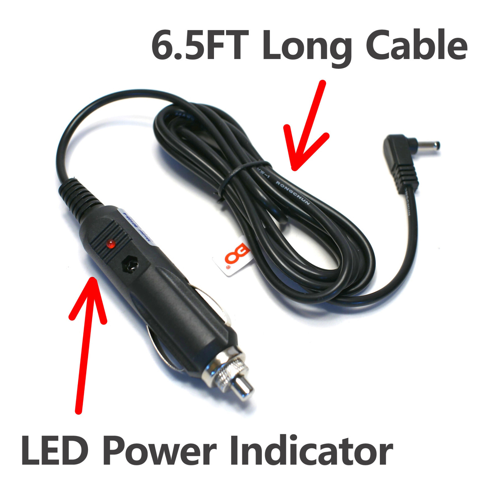 Car Charger Power Cord for Desobry 10" 12" 10.5" Dual Portable DVD Player
