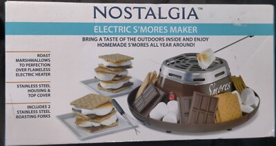 Nostalgia Electric Indoor S'mores Maker Desert Marshmallow Chocolate