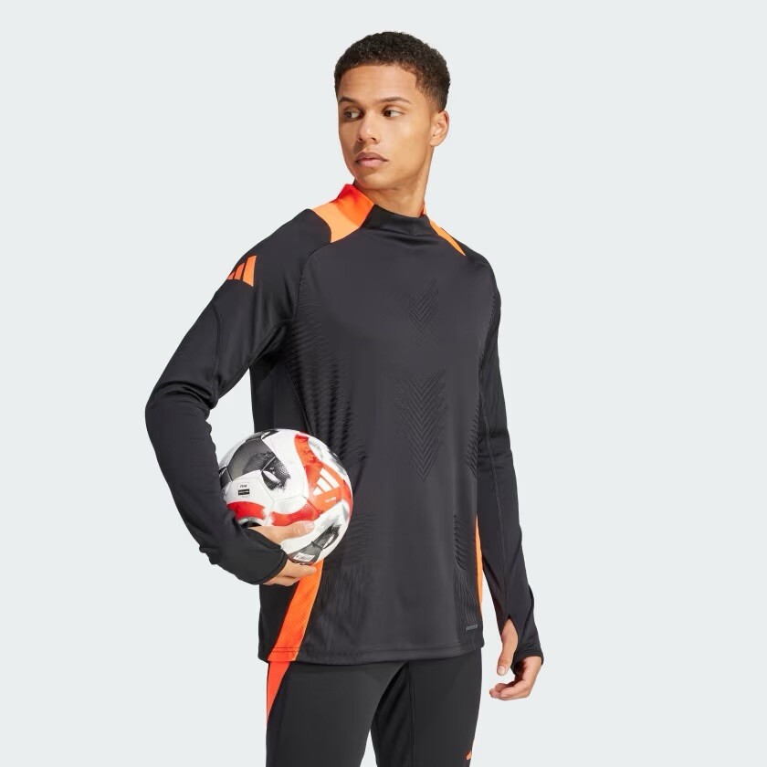 Size M- Adidas Men’s Tiro 24 Pro Training Top, Black/App Solar Red. image 3