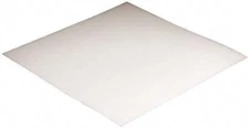 White/Translucent Polyethylene HDPE Sheet, 1/16" Thick x 24" Square, +/-5% Toler