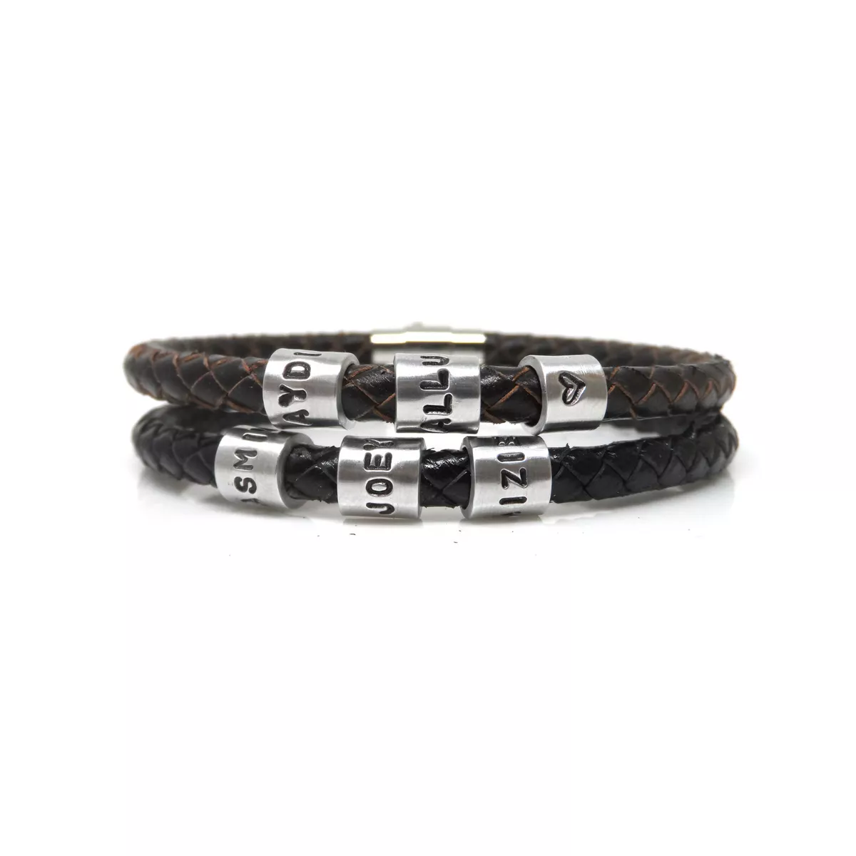 Mens leather hotsell bracelet ebay