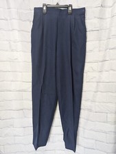 Item-Eyes Women's Vintage Navy Blue Pleated Front Dress Slack Pants Size 8