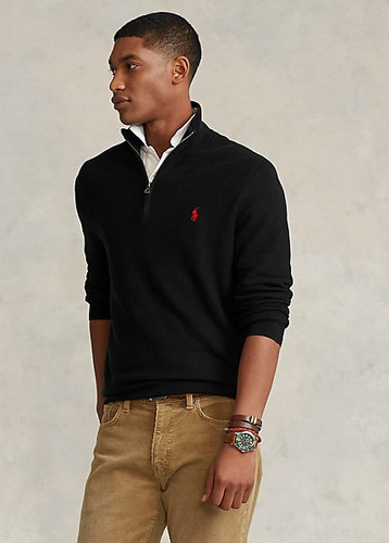 Half Zip Mockneck Sweater (Navy 