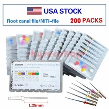 200 packs Dent Endo Endodontic Engine Rotary Files Root Canal NiTi File 25mm