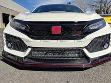 Ev Style For 2017up Honda Civic Fk8 10th Type-r Carbon Fiber Front Bumper Lip