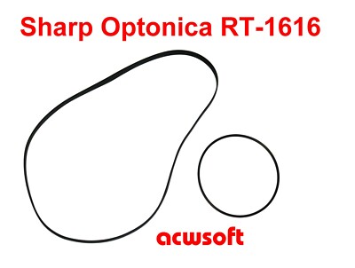  Riemen Belts for Sharp Optonica RT-1616 RT1616  RT 1616 Tapedeck