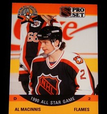 Vintage Hockey Card,NHL, PRO-SET, 1990,ALL-STAR GAME,PITTSBURGH,Al MacInnis,#337