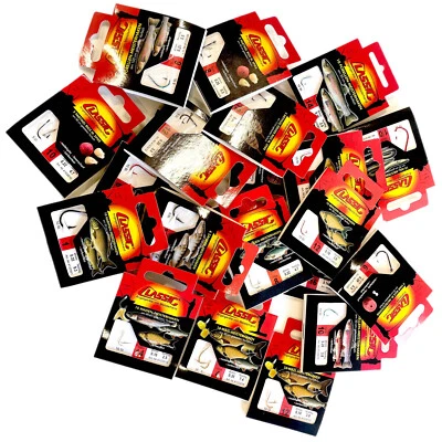 ANGEBOT 6x Angelhaken gemischt gebunden Vorfachhaken Angelzubehör Angelset Haken