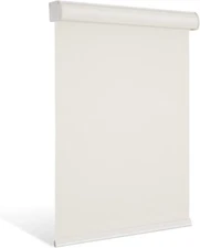 Blackout Cordless Solar Roller Shades Blinds-White/ Beige/ Gray/ Black