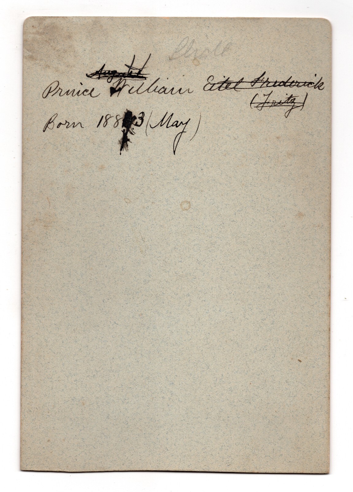 CIRCA 1880s CABINET CARD PRINCE EITEL FRIEDRICH OF PRUSSIA BERLIN GERMANY — additional view