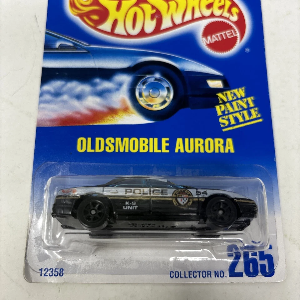 Hot Wheels Oldsmobile Aurora Sheriff Coche de Policía Coleccionista #265 1991 Foto 2 de 4