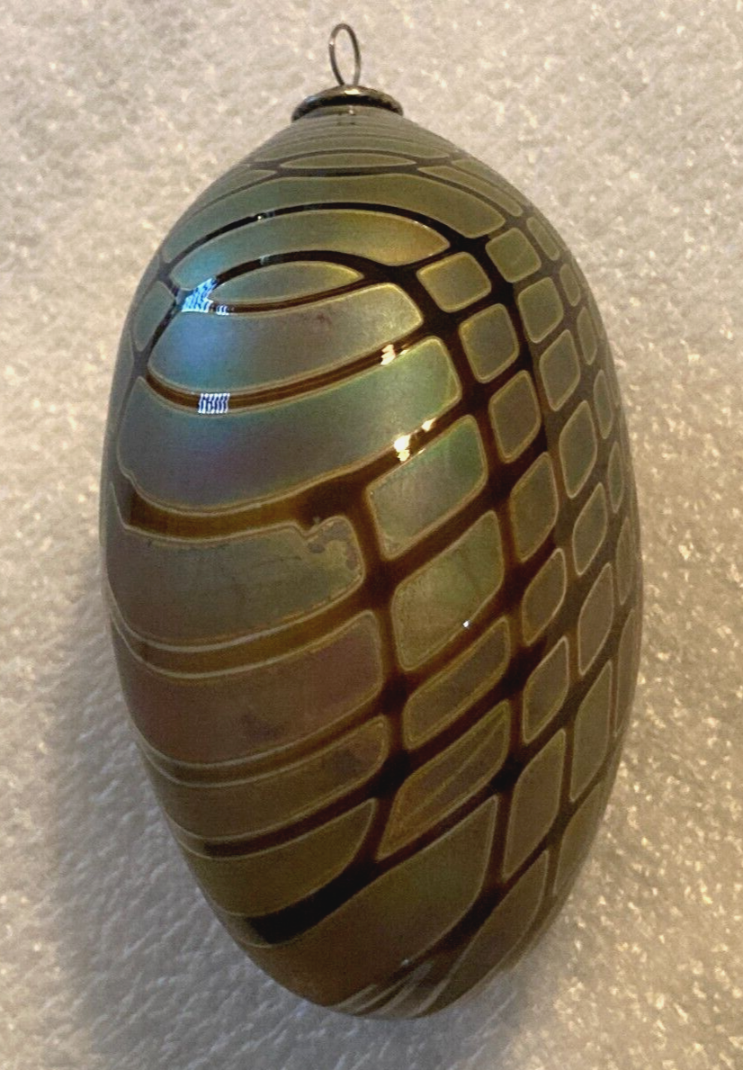 Zweifel Art Glass Ornament Signed 2009 Hand Blown Iridescent eBay