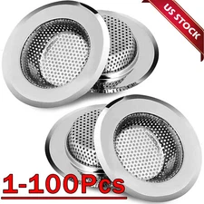 4.5" Kitchen Sink Strainer Stopper Stainless Steel Drain Basket Waste Plug