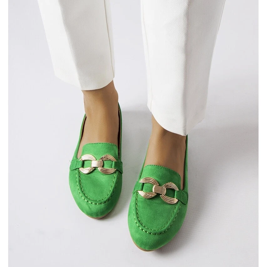 Mocasines verdes con hebilla dorada de Magliano eBay