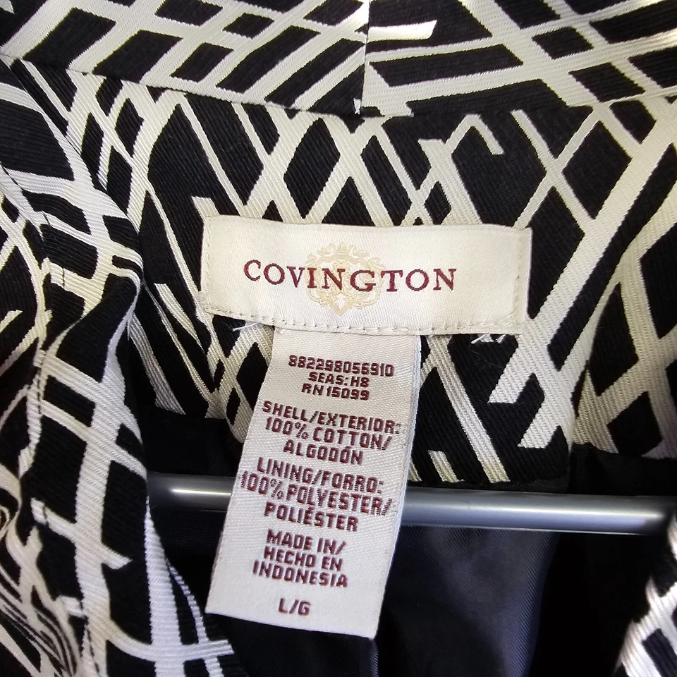 Blazer Covington Feminino Grande Preto Bege Escuro Academia Negócios Carreira Escritório - Imagem 3 de 4