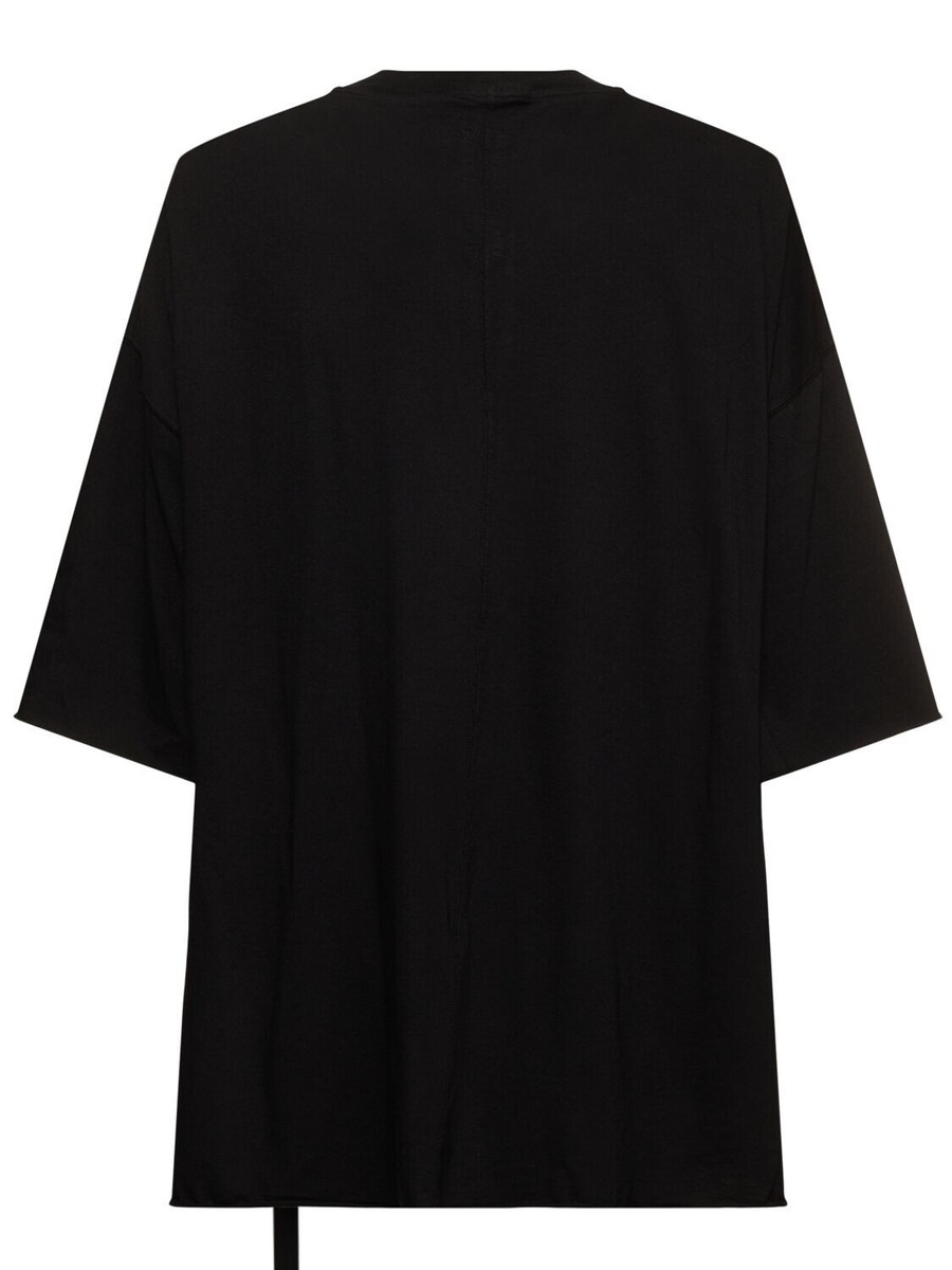 ★RICK OWENS★【DRKSHDW】ハリウッドTシャツ 関税送料込* RICK OWENS DRKSHDW Hollywood Tommy $395 Black Cotton T-shirt