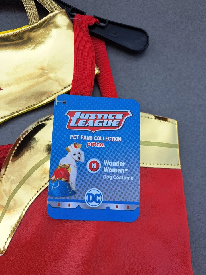 Wonder Woman Dog Pet Halloween Costume Size Medium DC Comics Justice League New - Image 2 of 4