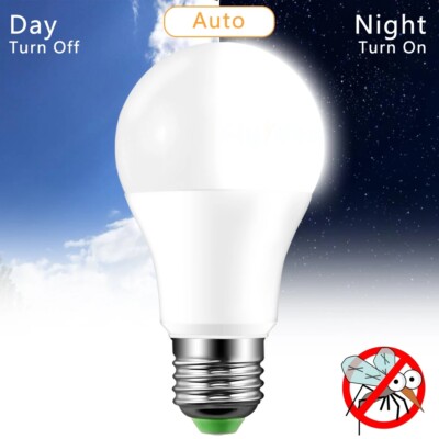 2x/4x 12W Dusk to Dawn LED Sensor Light Bulb Automatic On/Off Energy Saving Lamp