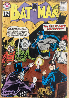 Batman #152 December 1962 The False Face Society Brief Joker Appearance