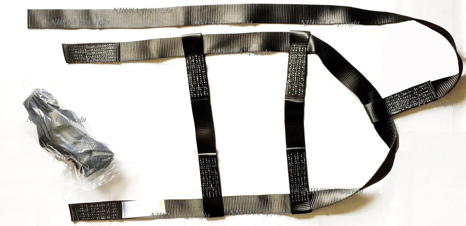 2x DEMCO Basket Straps Tow Dolly Wheel Net LOOP END Dual Edge BLACK KAR