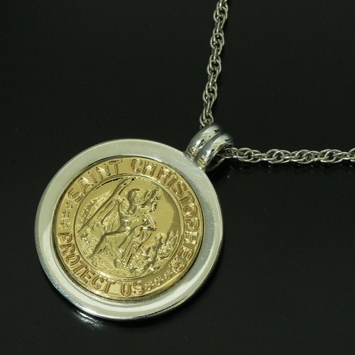 CO Saint Christopher Coin Necklace 18 