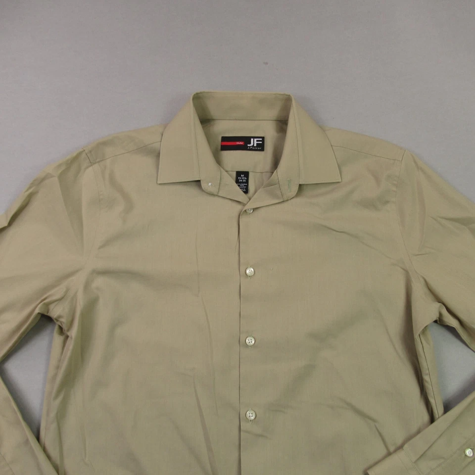 Camisa J Ferrar Para Hombre Manga Larga Mediana Abotonada Informal Calce Ajustado 15-15.5 Foto 3 de 4