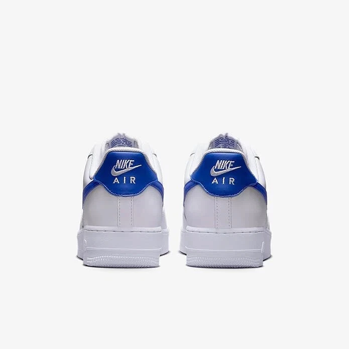 Nike Air Force 1 '07 Low AF1 Blanco Hyper Royal Retro Tenis FJ4146-113 Hombres Foto 4 de 4