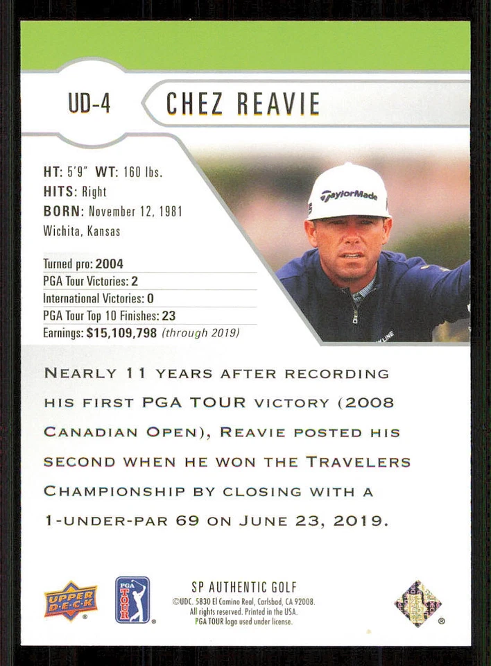 2021 SP Authentic Upper Deck #UD4 Chez Reavie - Image 2 of 2