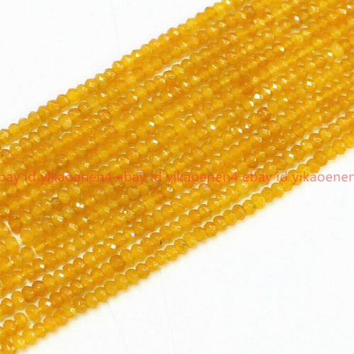 Faceted 2x4mm Genuine Natural Rondelle Gemstone Abacus Loose Beads 15" Strand - Picture 24 of 29