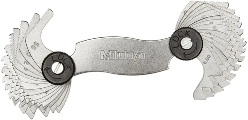 Mitutoyo 188-152, Inch/Metric Screw Pitch Gage, 4 to 56 TPI, 0.5mm 6mm,...