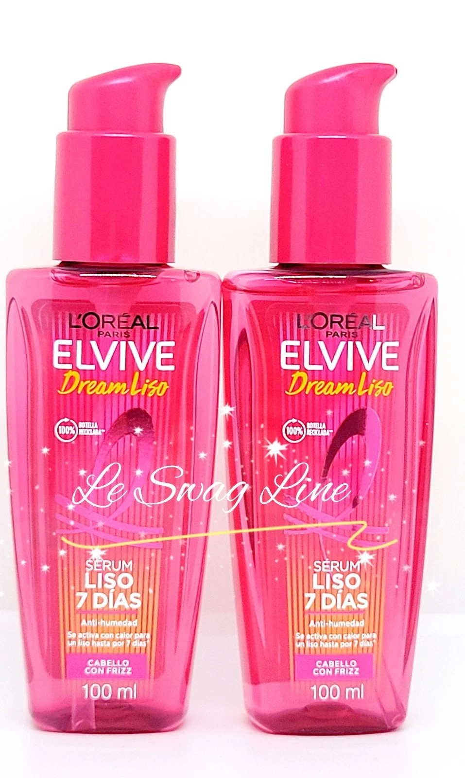 L’Oréal Elvive Dream Long Liso 7 Dias Anti-Frizz Serum 100ml NEW | 2 Pack