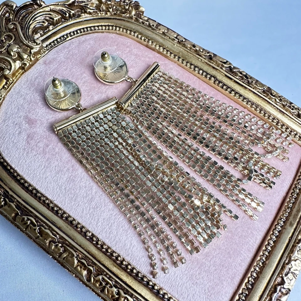 Pendientes colgantes Park Lane retirados "Elegancia" con flecos de cristal plumero de hombro Foto 3 de 4