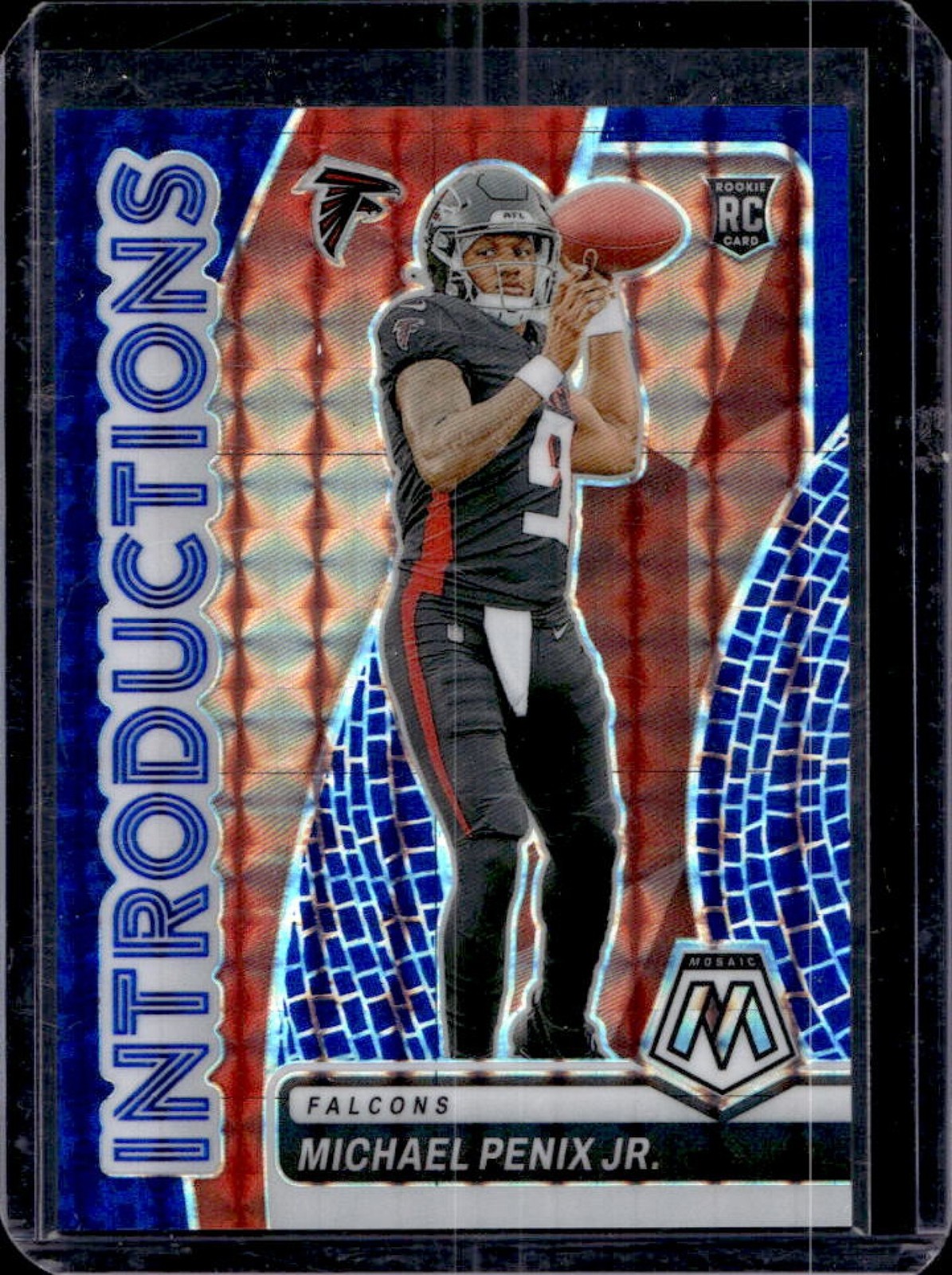 2024 Mosaic Michael Penix Jr. Introductions RC Blue Rookie #42/99 Falcons