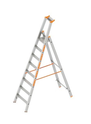 Layher Stufenstehleiter einseitig begehbar 1064 Leiter Bauleiter Stufenleiter