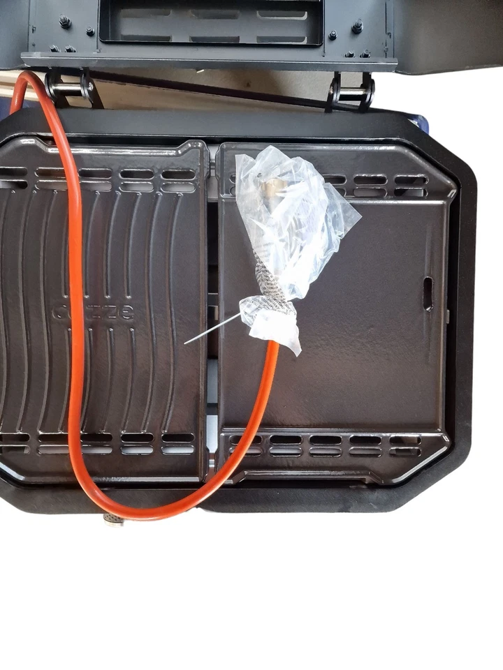 Cozze Gas Plancha 600 Grill mit Deckel, 2 Brenner, Gusseisenplatten, Thermometer - Bild 3 von 4