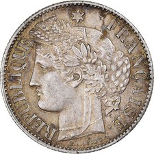 [#846450] Munten, Frankrijk, Cérès, 2 Francs, 1887, Paris, PR, Zilver, KM:817.1
