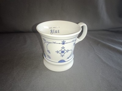 Ebbe Flut Kaffeepott Porzellan Kaffeebecher  Teetasse Indisch Blau IGG