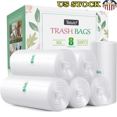 Multipurpose Clear Small Trash Bags Indoor Outdoor Use Strong HDPE Material