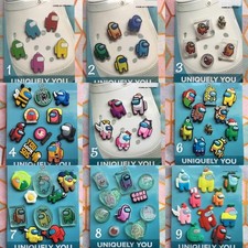 Handmade shoe charms 5 pack among us Imposter Crewmate Sus