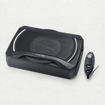Alpine SWE-1080 Amplifier Enclosed Non-Powered Subwoofer 160W