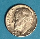 1955 D ~ Roosevelt Dime ~ 90% SILVER ~ 10c Coin ~ U.S. Currency ~ FN/VF