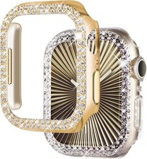 Luxury Bling Case for Apple Watch Series 7 8 9 45mm, 2-Pack with Sparkling Cryst