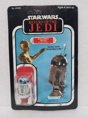   Vintage Star Wars R2-D2 Sensorscope ROTJ 77 Back MOC Clear Bubble Return Jedi