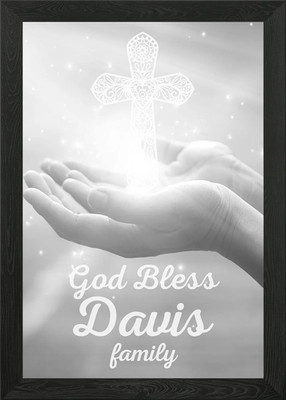 Gott segne Davis Familie gerahmtes Wandbild Poster Leinwanddruck Bild