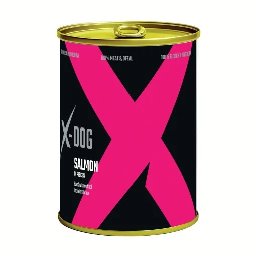 Nassfutter Hund 8x 800g Lach in Stücken Getreidefrei Hundefutter X-DOG - Bild 4 von 4