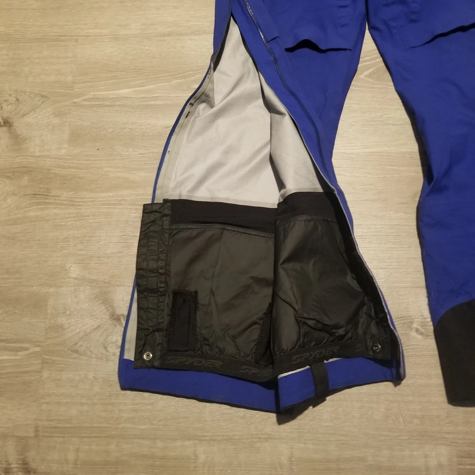 Spyder Hombres Thinsulate Esquí Nieve Pantalones Azul Talla Mediana 3/4 Cremallera Lateral RN 64902 Foto 4 de 4