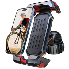2 Pack Bike Phone Holder Mount [2024 Upgraded Gift Set]- 3S Easy Install, Mot...