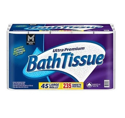 Member's Mark Ultra Premium 2-Ply Toilet Paper 45 rolls, 235 sheets/roll